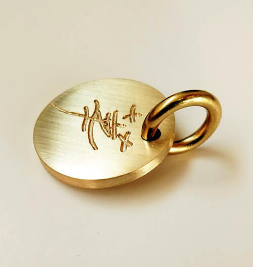 Made to order custom engraved gold disc charms for bracelets bulk wholesale makers and suppliers china